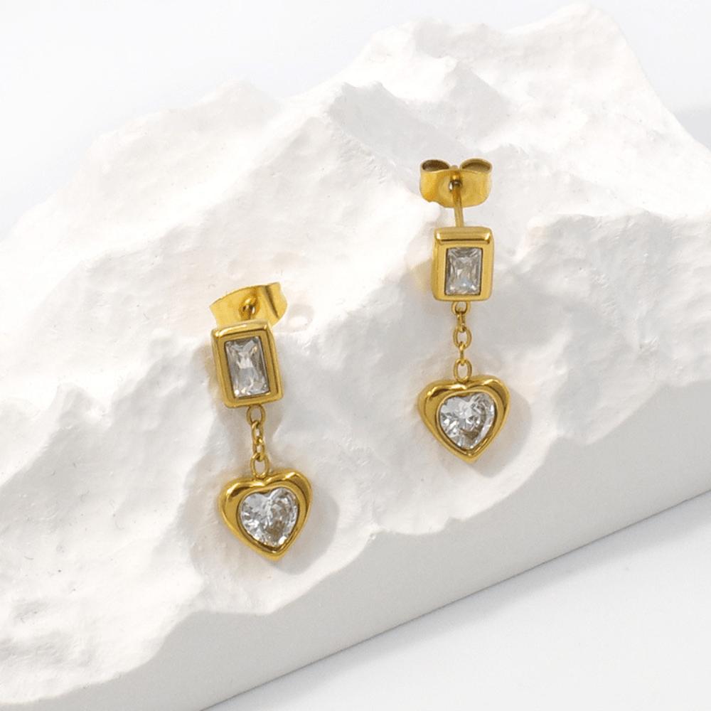 Gold necklace, earrings, bracelet, three-piece set, light luxury, high-end jewelry set, women's simple fashion, European and American style