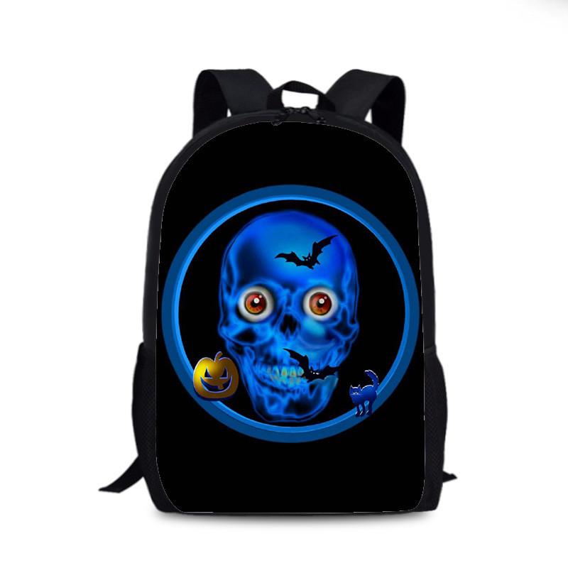 Halloween Fledermaus Kürbis Rucksack Aus Nylonmaterial Für Den Täglichen Gebrauch Und Street Style