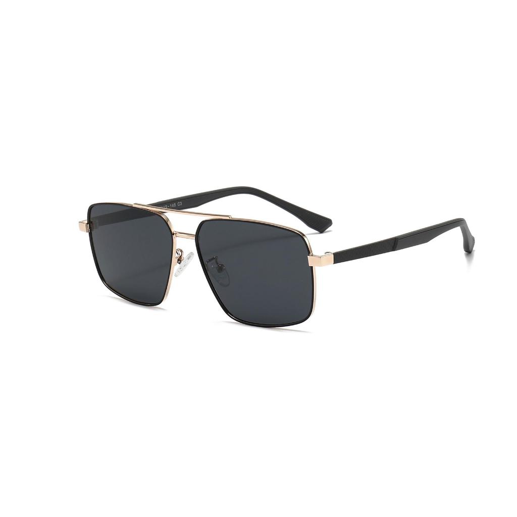 KAJILA 2026 Men's Retro Square Frame Polarized Sunglasses with Double Bridge Sun Protection