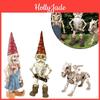 Spectacular Resin Skeleton Gnome Figurine For Distinctive Halloween Yard Decorations