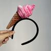 Unique Food Shaped Stretchy Headpiece With 3D Fried Chicken Vegetables Ice Cream Particulars For Costume Parties Daily Activities