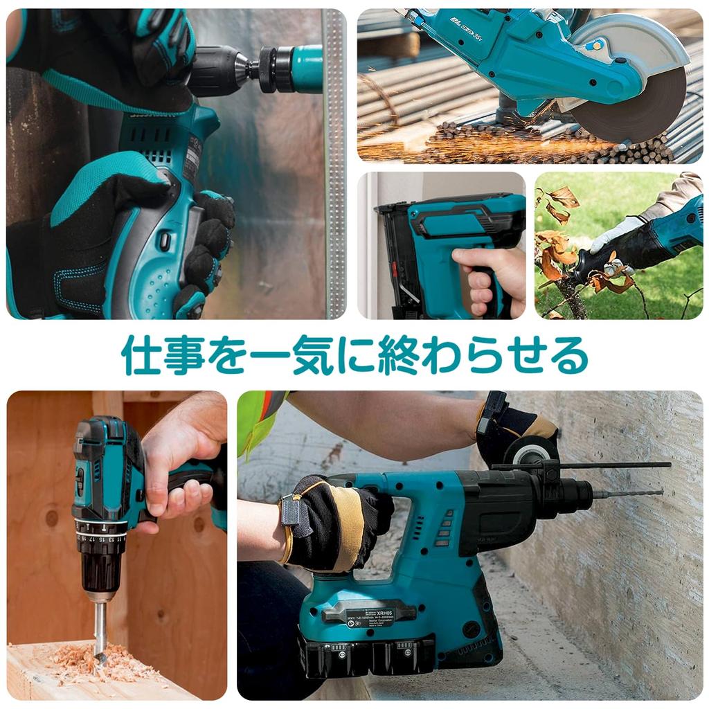 Ehomtikk Kompatibilní sada nabíječek Makita Makita Power Tools BL1460B BL1430 BL1440 BL1450 BL1460 Kompatibilní DC18RC nabíječka Makita 14,4V 14,4V 14,4V/18V