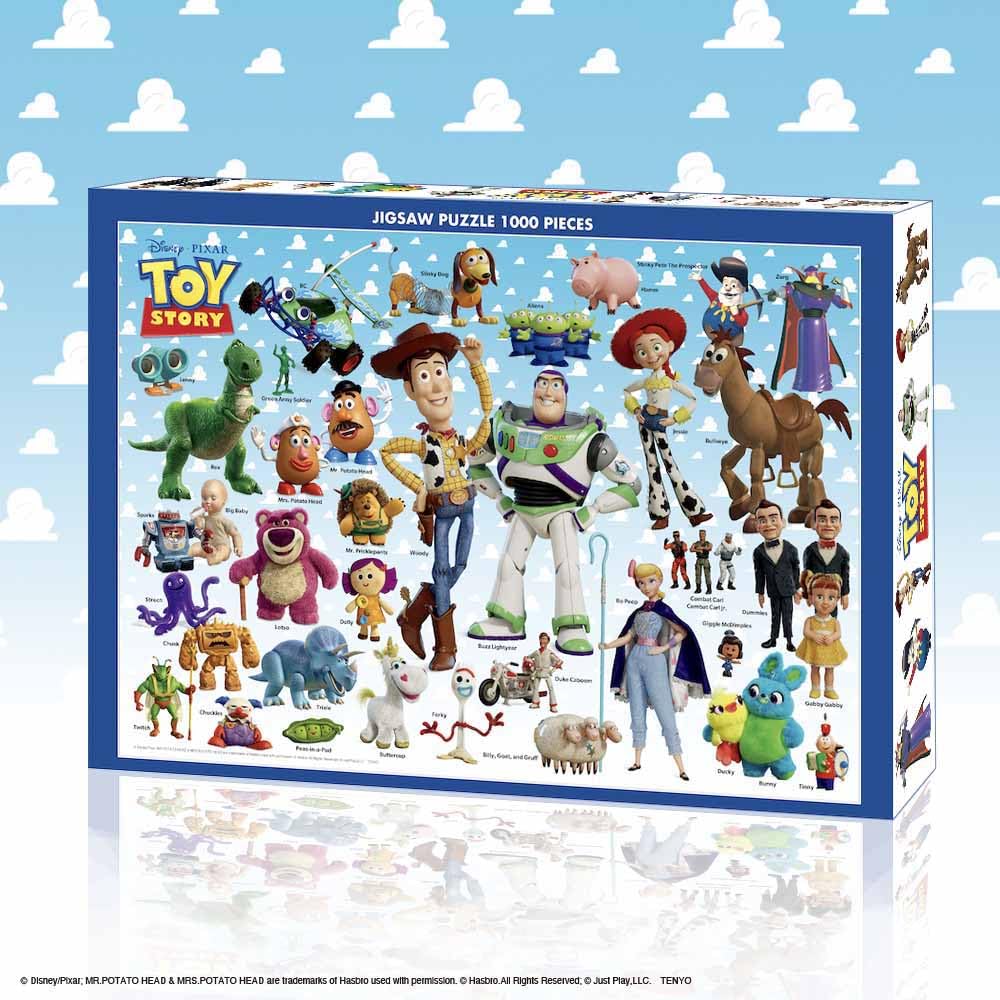 Tenyo [Made in Japan] 1000-Piece Jigsaw Puzzle Disney Toy StoryCharacter Collection (51x73.5cm) D-1000-894, Includes Glue, Spatula, and Service Card