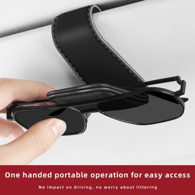 Universal Nappa Car Auto Sun Visor Eyeglass Hanger Clip Glasses Holder Magnetic Multi-Function Automobile Accessories Storage