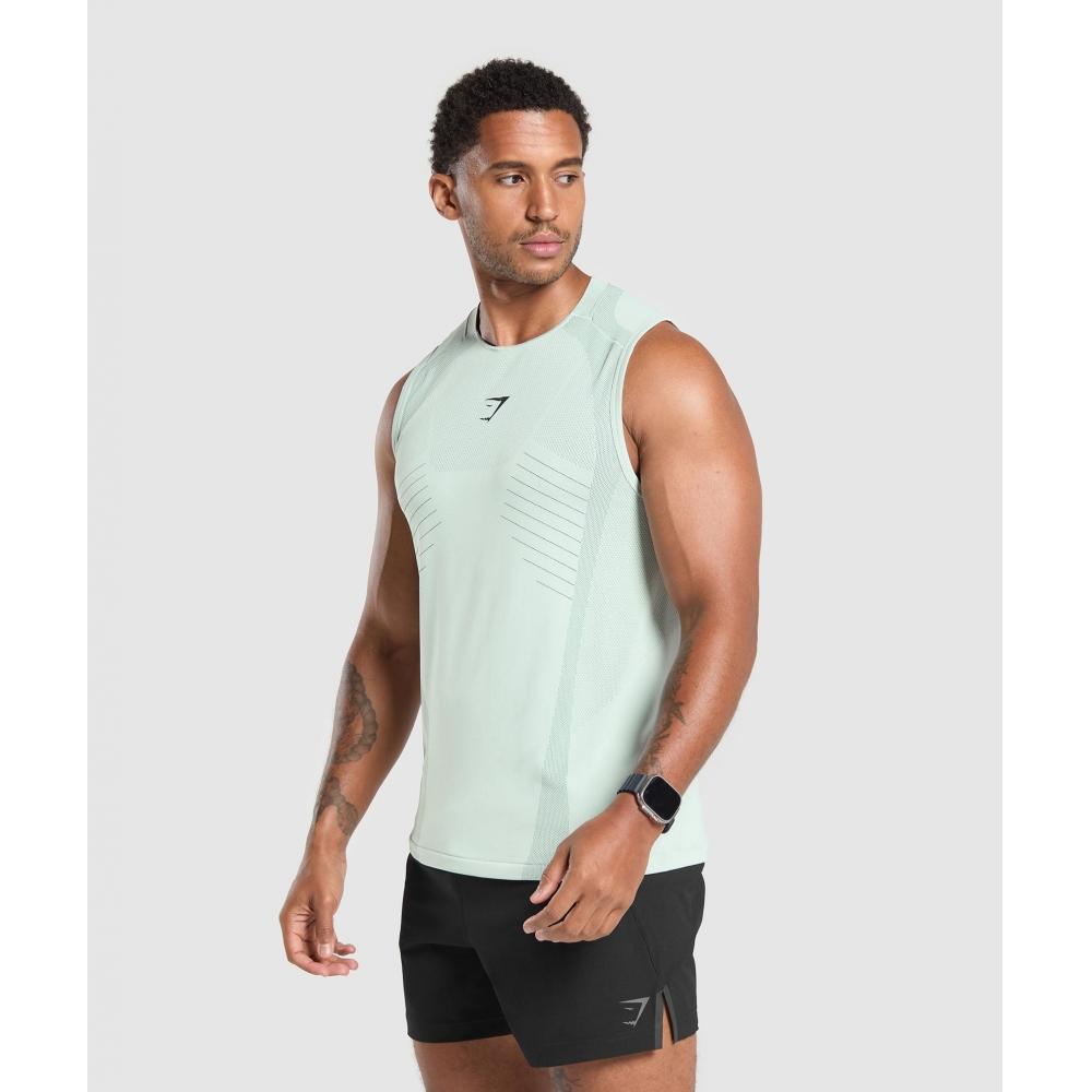 Gymshark Apex Seamless Tank Cool Turquoise Black A5a5c Tbrk