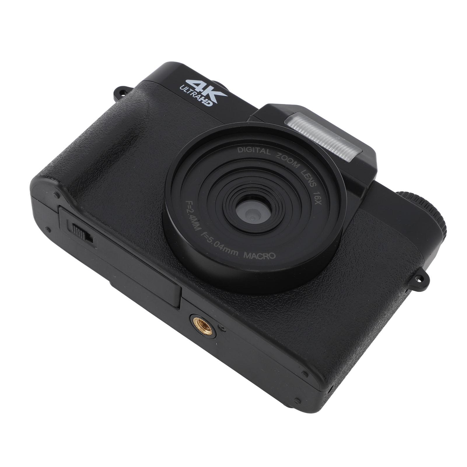 

4K Digital Camera 16x Digital Zoom 48MP Vlogging Camera with 3.0 Inch IPS Screen for Photography Support Micro Memory