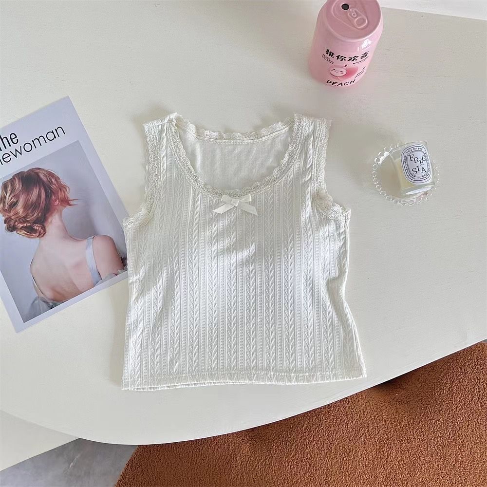 

Цельный жилет-камисоль для женщин, летний, жаккардовый, кружевной, короткий, надевается снаружи, без рукавов, надевается внутри в качестве основы One size абрикосовый