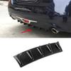 Carbon Fiber Look  Car Accessories ABS Gloss Black Rear Bumper Diffuser Lip Spoiler Shark Fin Kit Fit for Universal Cars