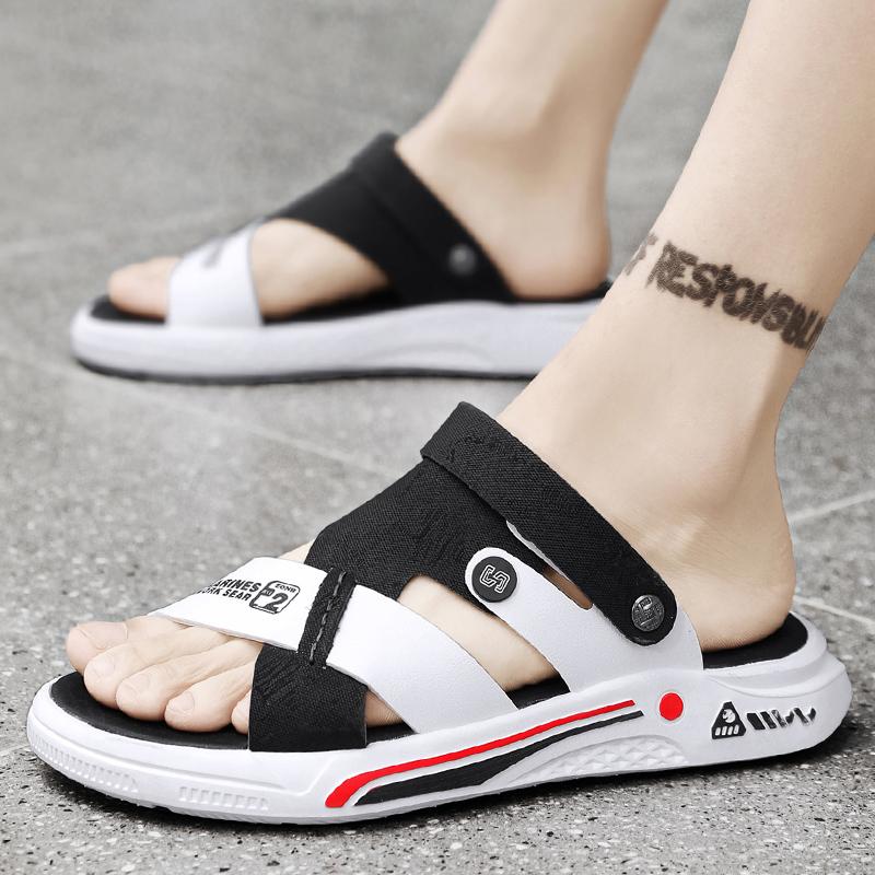 Fashion CYYTL Mens Summer Slippers Casual Shoes Beach Sandals Outdoor Slides Leather Walking Comfort Designer Fashion Lightweight Luxury