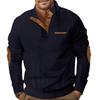 American Style Stand Collar Pullover Sweatshirt Men Casual Outdoor Knit Top 2025