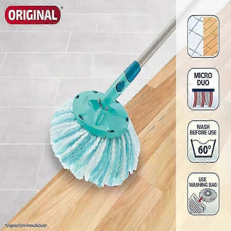 CLEAN TWIST Replacement Mop Heads, Microfiber Twist Disc Mop Pads, Set of 2