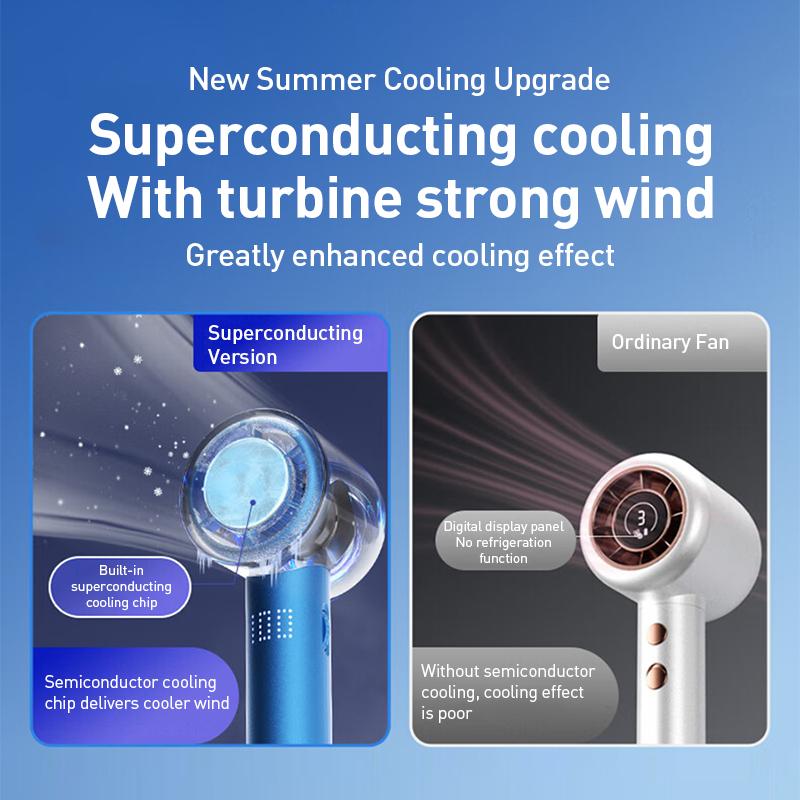 Philips Handheld Fan High Speed Fan With Refrigeration Ice Base 3000 MA Type-C Charging