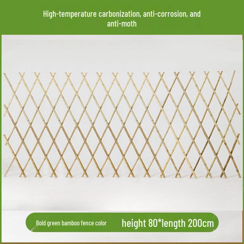 Expandable Bamboo Fence Panel for Outdoor Patio and Garden – Anti-Corrosion Support Pole for Landscaping and Partitioning.