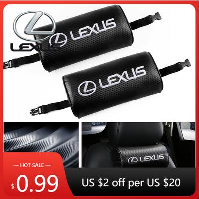 FA1 Innensitz Aufkleber 1/2 Stück Auto Sitz Kopfstütze Leder Emblem Kissen Kopf Innenzubehör Für Lexus LS IS350 ES300h ES300 IS250