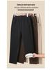 Warm High-Waist Velvet Pants for Middle-Aged and Elderly Women - Autumn/Winter Straight-Leg Style