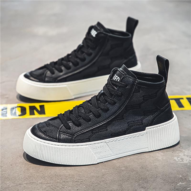 

Летние дышащие трендовые универсальные повседневные туфли на плоской подошве, молодежная парусиновая модная обувь на толстой подошве 44