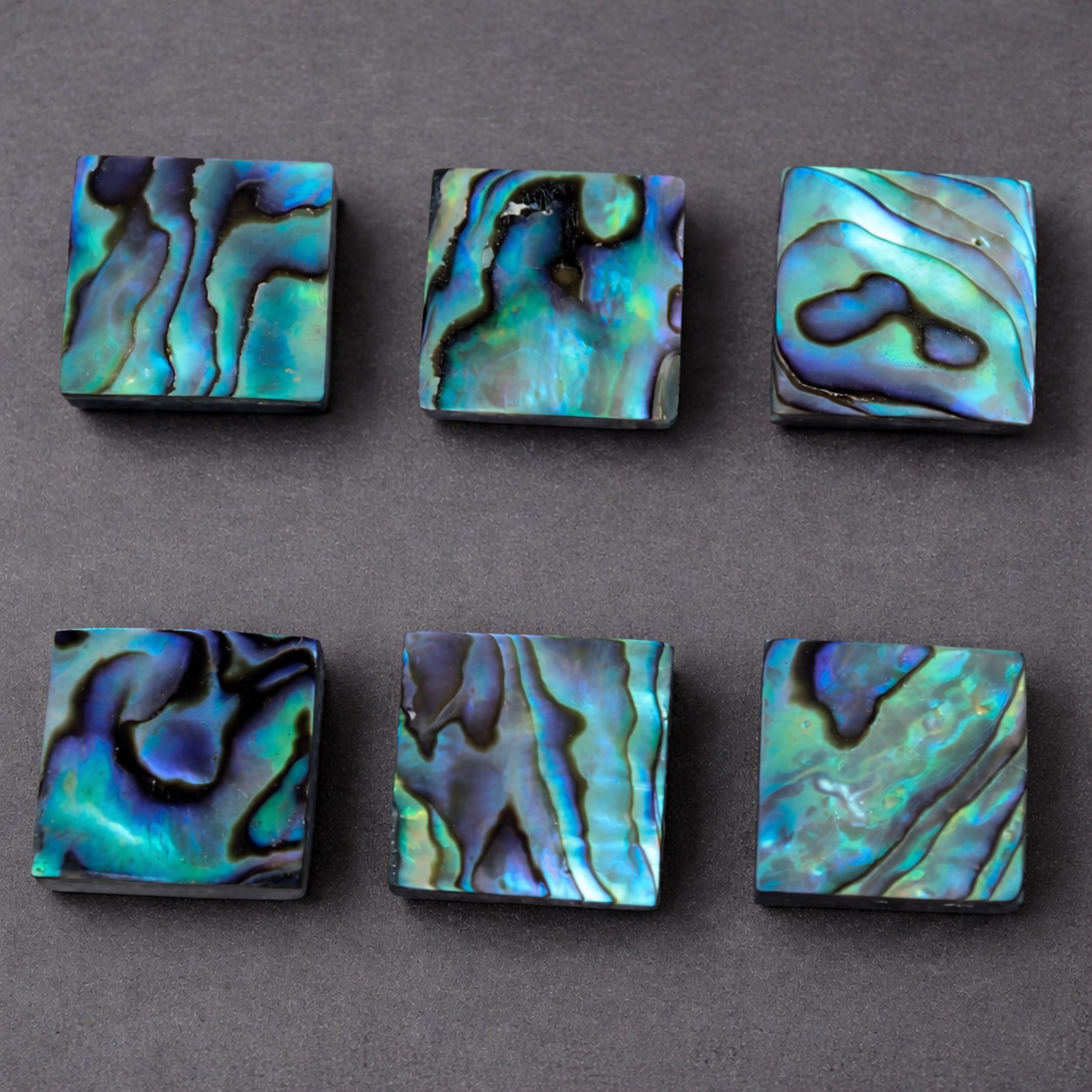 Квадратные кабошоны из раковины абалона – Натуральная раковина пава с сине-зеленой инкрустацией для изготовления ювелирных изделий 5mm