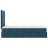 Ottoman Bed with Mattress Dark Blue 80x200 Cm Velvet
