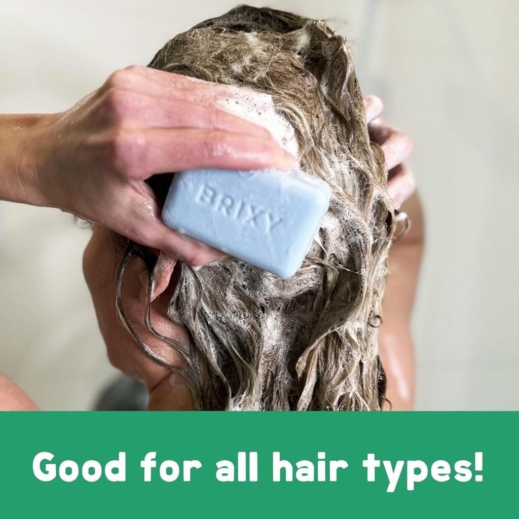 BRIXY Oil Argan Oil Balance Shampoo Bar for Oily Scalp with Provitamin B5 - Mint Eucalyptus Fragrance Shampoo Bar For Oily Scalp, 1 X 113g