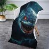 1 pièce Serviette de Plage Imprimé Requin - Microfibre, Polyester, Style Contemporain, Parfait pour la Plage, la Piscine, la Salle de Bain, le Camping, le Yoga et le Fitness