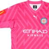 Puma Melbourne City GK 23/24 Logo Casual Fashion Short Sleeve Football Shirt Unisex Tops Pink 776237-01