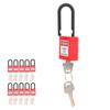 10 Sets 38mm Lockout Lock Dustproof Nylon Industrial Engineering Insulation Security Tool for FactoriesRed