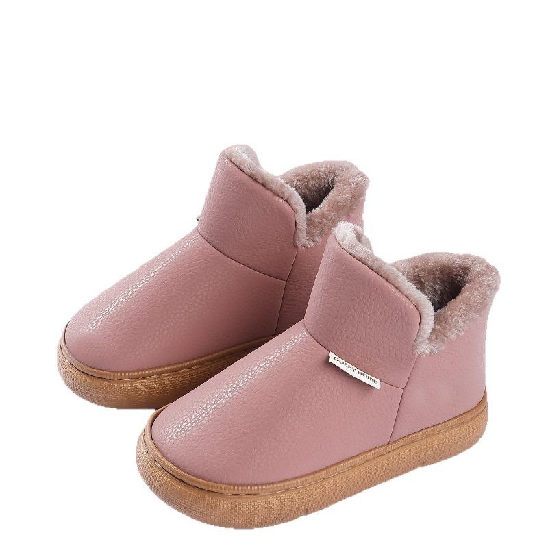 Medium and Old Cotton Slippers Autumn and Winter New Men's and Women's Indoor Home Warmth Non-slip Soft Bottom Velvet Outer Wear Bag Heel