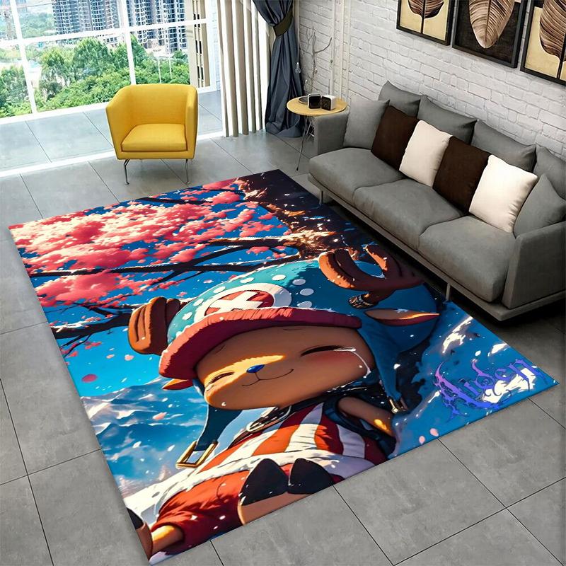 HD Anime One P-Piece Zoro Cartoon Teppich für Zuhause Wohnzimmer Schlafzimmer Sofa Fußmatte Dekor, Teppich rutschfeste Bodenmatte Geschenk