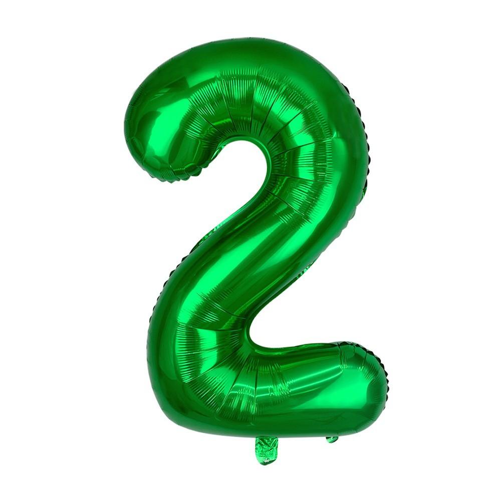 1pc Green Number Balloons - Aluminum Foil Mylar Digit Balloons for Birthday Parties, Anniversaries, Graduations & Celebrations