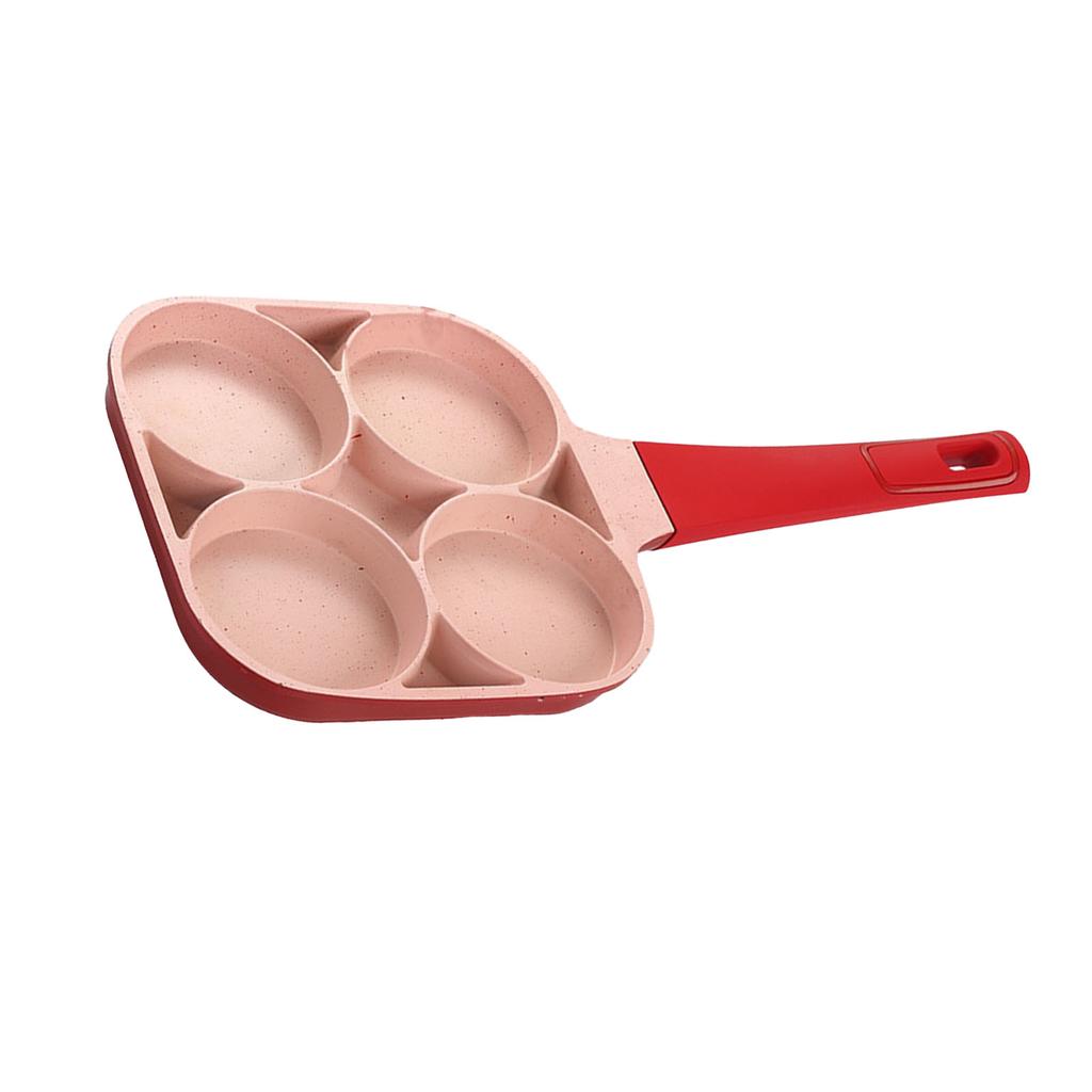 4 Hole Egg Frying Cooker Pan Non Stick Flat Bottom 4 Cup Pancake Omelet Frying Pan for Kitchen