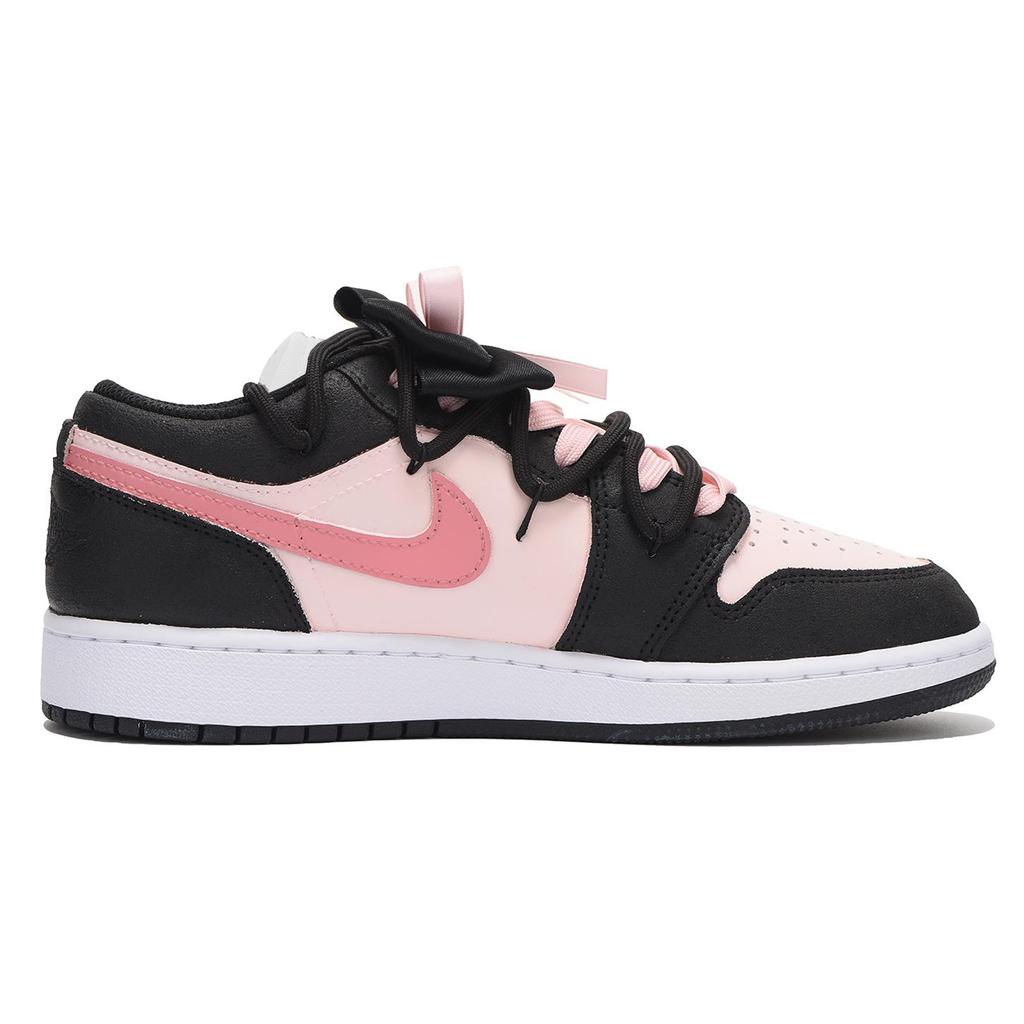 Jordan Air Jordan 1 Couverture Basse Vintage Chaussures de Basketball GS Noir Rose DX4374-008(Équipe-SBOX)