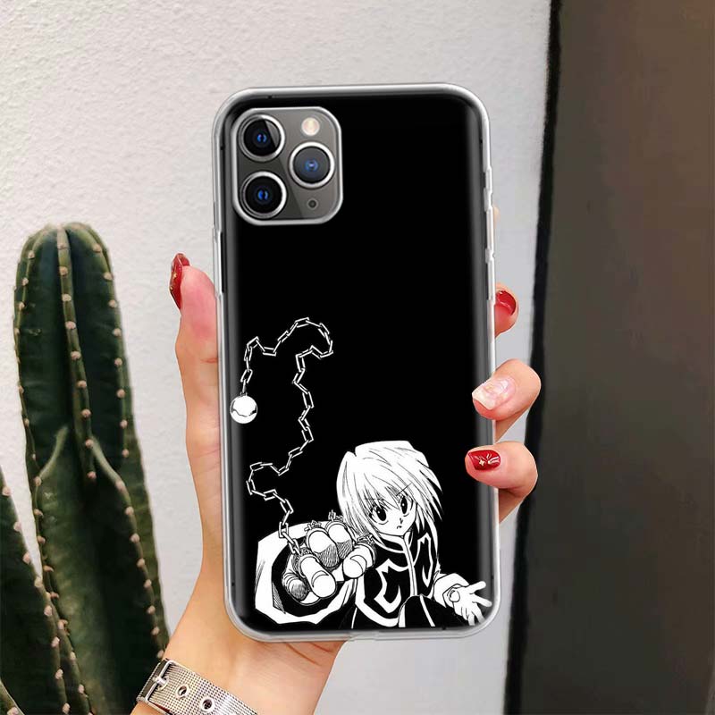 Black White Hunter X For iPhone 17 Air 16 15 14 Plus 13 Mini 12 11 Pro Max Phone Case 16E 7 Print 8 SE Fundas Cover Soft Coque 1