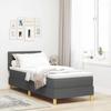 Box Spring Bed with Pillow Dark Gray 80 x 200 cm Fabric