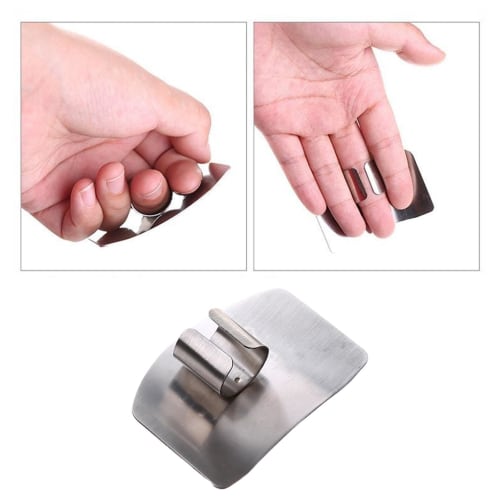 Stainless Steel Finger Guard - Finger Guard for Cutting Food, Finger Protection for Chopping, Slicing, Dicing, Finger Guard, Ring Type, Perfect for Ch