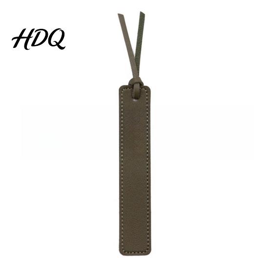 Book Accessories Faux Leather Bookmark Classic Stitched Bookmark with Rope Ultra-Thin Stationery