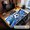 Soccer Theme Custom Mouse Pad Personalized With Name Text Customized Desk Mat For Office Home Decor