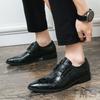 Large Size Pointed Leather Shoes Men's Size 38-48 Green Business Dress Wedding Shoes British Business Dress Leather Shoes