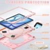 For iPad Air 11 (2025)/(2024)/Air (2022)/(2020)/Pro 11 (2022)/(2021)/(2020)/(2018) Kickstand Case with Shoulder Strap