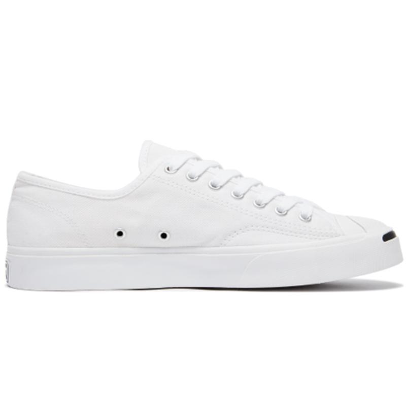 Converse Jack Purcell Open Smile Classic Simple Low-top Canvas Shoes Unisex White