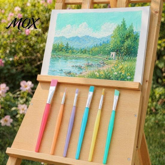 High Elasticity Art Brushes 6PCS Paint Brush, with Candy Colored Design, Flexible Nylon Oil Painting Bristles for Watercolor Acrylic Artist Supplies