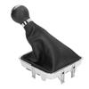 6 Speed Gear Shift Knob With PU Leather Boot Automotive Interior Replacement Body Parts Silver