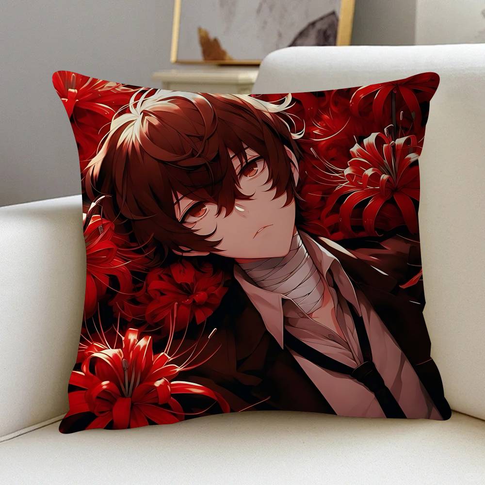 D-Дазай О-Осаму Кленовый Дизайн Наволочка Счастливый Осенний Урожай Декор Праздничный Декор Наволочка 12x12Inch