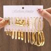 Hot-selling Simple Earrings Pair Suit Femininity Versatile Personality Exaggerated Pearl Earrings