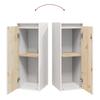 Vidaxl Wall Cabinet, White, 30X30X80 Cm, Solid Pine Wood