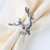 4Pcs Deer Napkin Rings Christmas Napkin Ring Holders Reindeer Napkin Buckle for Holiday Table Decoration