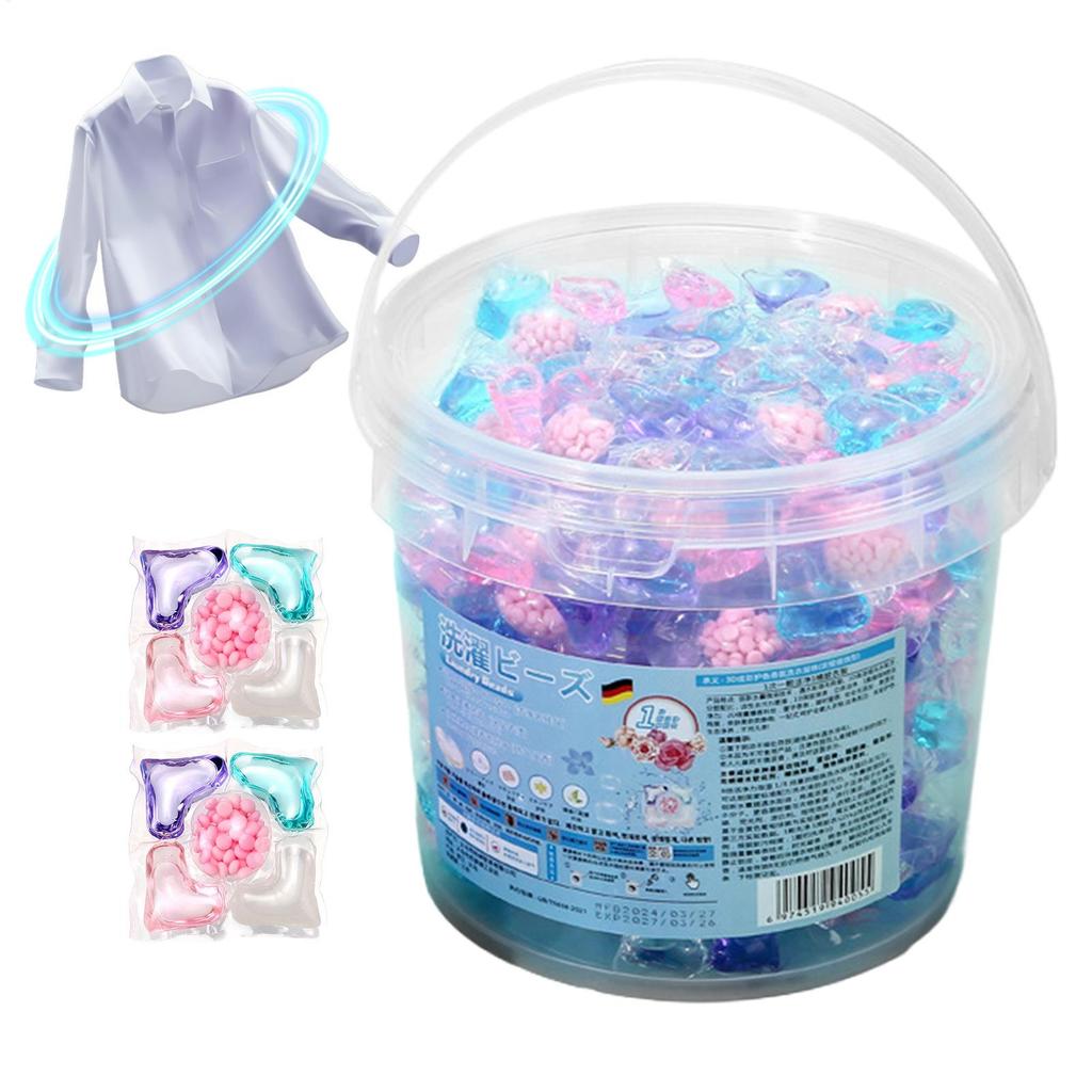 40Pcs Laundry Detergent Soap Box 5 in 1 Detergent Liquid Capsule Ball Laundry Aroma Liquid Capsule Ball for Home Dormitory