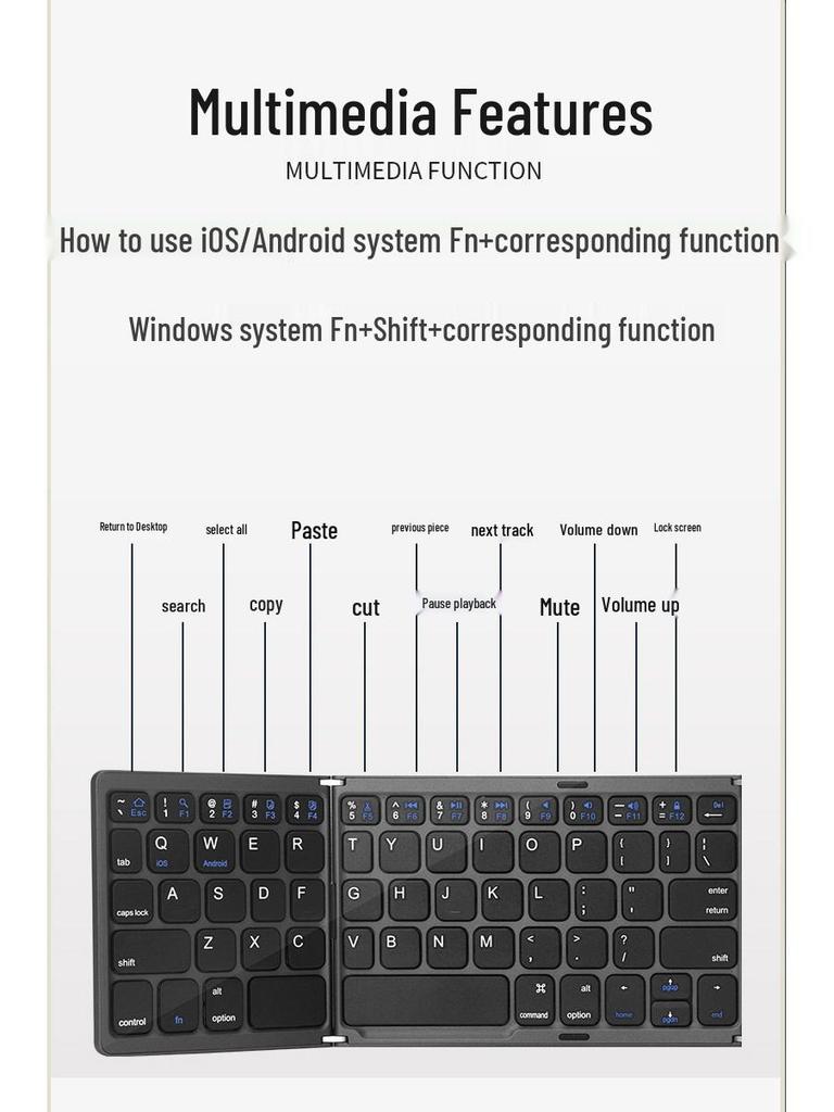 Ultra-Thin Bluetooth Keyboard: Silent, Portable, Compatible with Laptops, Tablets, and Phones