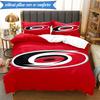 3PCS Hurricanes Team Spirit Bedding Set,Including 1pc Duvet Cover And 2pcs Pillowcases Perfect for Bedroom, Dormitory, Fan Christmas gift