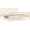 VidaXL Cadre de lit avec tête de lit 200x200 cm bois massif 3194006