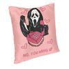 Lustiger Halloween Ghostface Kissenbezug Scream Sidney Prescott Film Dekokissenbezug für Sofa, quadratischer Kissenbezug im Wohnzimmer